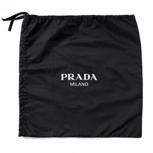PRADA Milano Black Nylon Drawstring Dust Bag 13 x 15 Vintage Storage Pouch